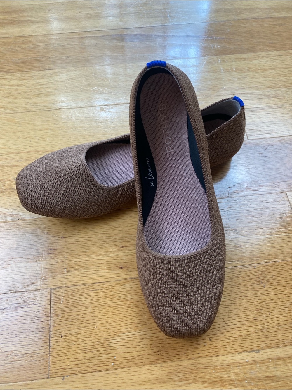 Rothy's The Max Square - Pecan Micro Check Size 8.5
